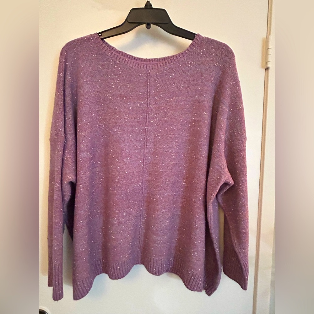 J. Jill Micro-Tweed Seamed Sweater Plus 4X